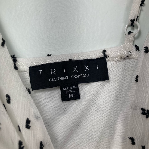 TRIXXI white with black dots medium dress - Picture 3 of 5